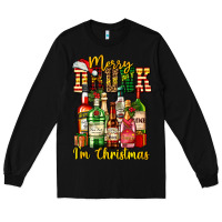 Black merry drunk im christmas Long Sleeve Tee - AdoDesignShop