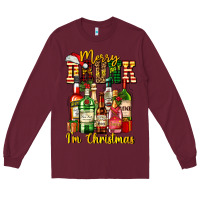 Burgundy merry drunk im christmas Long Sleeve Tee - AdoDesignShop