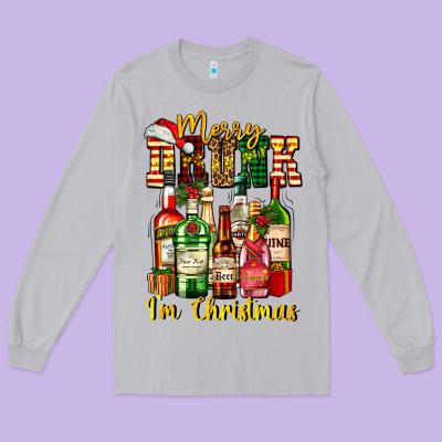 Merry Drunk Im Christmas Long Sleeve Tee Designed By Adodesignshop