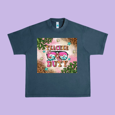 Teacher Of Duty Summer Break Urban Heavy Tee Designed By Adodesignshop