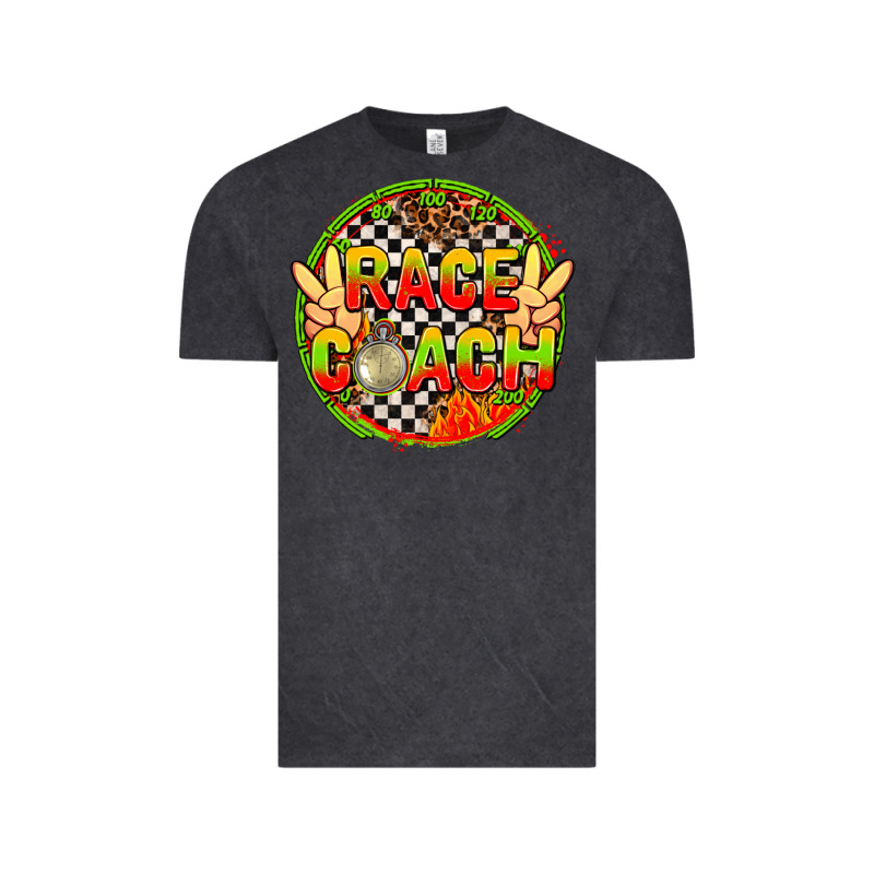 Race Coach  With Leopard And Peace Hand Vintage Tee by AdoDesignShop | Teevron