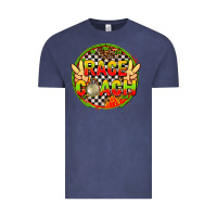 Vintage Denim race coach  with leopard and peace hand Vintage Tee - AdoDesignShop
