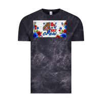 Cloud Black floral 4th of july crew license plate Vintage Tee - HRA Design Shop