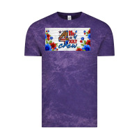 Cloud Purple floral 4th of july crew license plate Vintage Tee - HRA Design Shop
