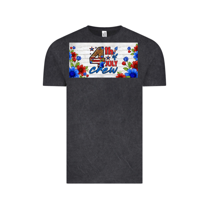 Floral 4th Of July Crew License Plate Vintage Tee by HRA Design Shop | Teevron