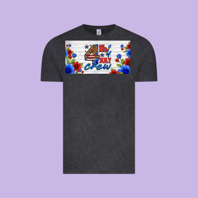 Floral 4th Of July Crew License Plate Vintage Tee Designed By Hra Design Shop