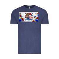 Vintage Denim floral 4th of july crew license plate Vintage Tee - HRA Design Shop