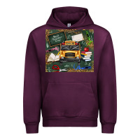 Mauve Wine school bus back to school Urban Hoodie - texasbilliewilder