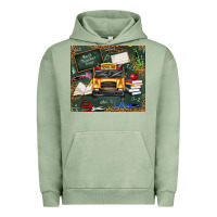 Pigment Oil Green school bus back to school Urban Hoodie - texasbilliewilder