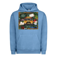 Pigment Pebble Blue school bus back to school Urban Hoodie - texasbilliewilder