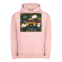 Pigment Salmon school bus back to school Urban Hoodie - texasbilliewilder