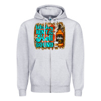 Heather Grey Whiskey Bent and Hell Bound Zipper Hoodie - Jasminsmagicworld