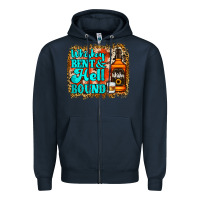 Navy Whiskey Bent and Hell Bound Zipper Hoodie - Jasminsmagicworld