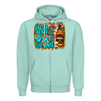 Seafoam Whiskey Bent and Hell Bound Zipper Hoodie - Jasminsmagicworld