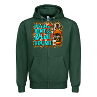 Sports Green Whiskey Bent and Hell Bound Zipper Hoodie - Jasminsmagicworld