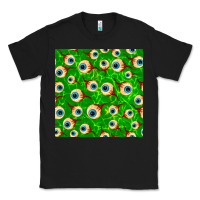 Black halloween eye balls seamless pattern Classic Tee - BundleAndBundleShop
