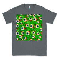 Charcoal Heather halloween eye balls seamless pattern Classic Tee - BundleAndBundleShop