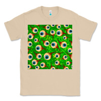 Mushroom halloween eye balls seamless pattern Classic Tee - BundleAndBundleShop