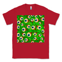 Red halloween eye balls seamless pattern Classic Tee - BundleAndBundleShop