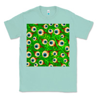 Seafoam halloween eye balls seamless pattern Classic Tee - BundleAndBundleShop