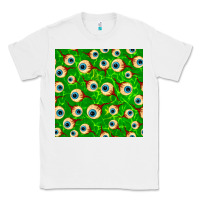 White halloween eye balls seamless pattern Classic Tee - BundleAndBundleShop