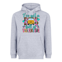 Heather Grey ive got a bus full of valentine Heavyweight Hoodie - NancyCooperArtShop