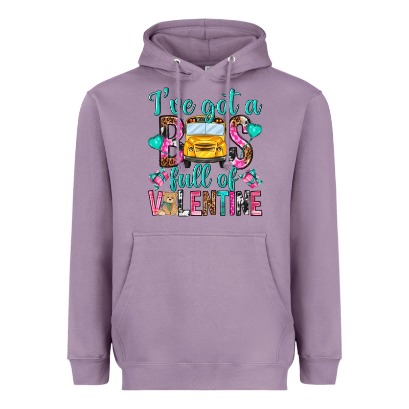 Ive Got A Bus Full Of Valentine Heavyweight Hoodie by NancyCooperArtShop | Teevron