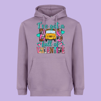 Ive Got A Bus Full Of Valentine Heavyweight Hoodie Designed By Nancycooperartshop