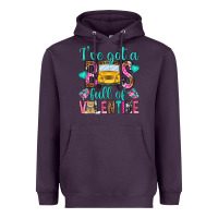 Plum ive got a bus full of valentine Heavyweight Hoodie - NancyCooperArtShop