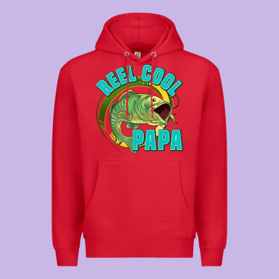 Reel Cool Papa Premium Hoodie Designed By Jasminsmagicworld
