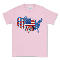 Bubblegum Pink America map Classic Tee - CowhideDigitalArt