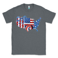 Charcoal Heather America map Classic Tee - CowhideDigitalArt