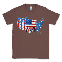 Chestnut America map Classic Tee - CowhideDigitalArt