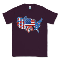 Plum America map Classic Tee - CowhideDigitalArt