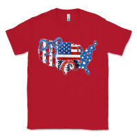 Red America map Classic Tee - CowhideDigitalArt