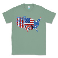 Sage America map Classic Tee - CowhideDigitalArt