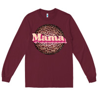 Burgundy mama leopard Long Sleeve Tee - JahusDesignShop