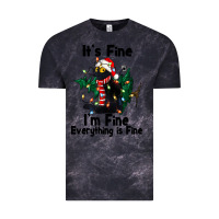 Cloud Black It's Fine I'am Fine Everything Is Fine Vintage Tee - FaDigitalArtStudio