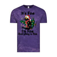 Cloud Purple It's Fine I'am Fine Everything Is Fine Vintage Tee - FaDigitalArtStudio
