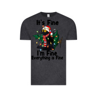 Vintage Black It's Fine I'am Fine Everything Is Fine Vintage Tee - FaDigitalArtStudio