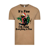 Vintage Coffee It's Fine I'am Fine Everything Is Fine Vintage Tee - FaDigitalArtStudio