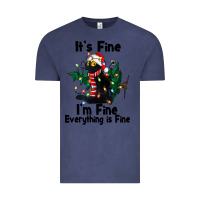 Vintage Denim It's Fine I'am Fine Everything Is Fine Vintage Tee - FaDigitalArtStudio