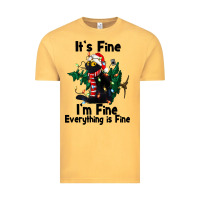 Vintage Mustard It's Fine I'am Fine Everything Is Fine Vintage Tee - FaDigitalArtStudio