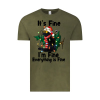 Vintage Olive It's Fine I'am Fine Everything Is Fine Vintage Tee - FaDigitalArtStudio
