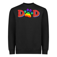 Black lgbtq dad and paw Heavyweight Sweatshirt - HRA Design Shop