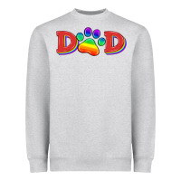 Heather Grey lgbtq dad and paw Heavyweight Sweatshirt - HRA Design Shop
