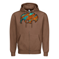 Chestnut bison Zipper Hoodie - Jasminsmagicworld