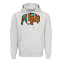 Dove Grey bison Zipper Hoodie - Jasminsmagicworld