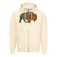 Sandshell bison Zipper Hoodie - Jasminsmagicworld