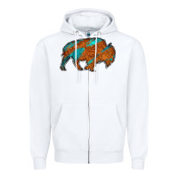 White bison Zipper Hoodie - Jasminsmagicworld